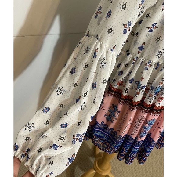 BEINN Women’s Polyester Boho Blouse Made in Italy Multi Print Size M - Picture 3 of 6
